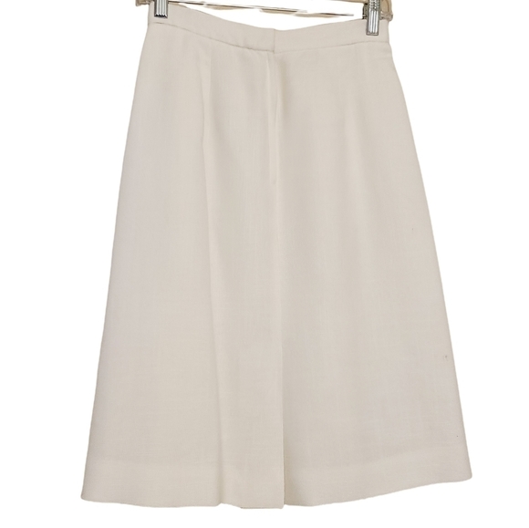 Vintage Cream Rayon Blend A-Line Skirt With Pockets (Size 8) - Picture 13 of 13